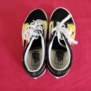 Women's size 7 Black Flame Vans